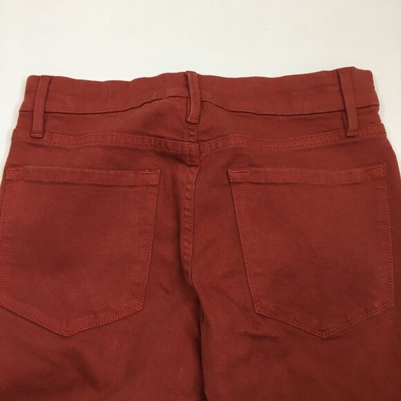 FRAME Denim Fired Brick Le Crop Mini Boot 5 Pocket Logo Hardware Jeans - Picture 9 of 10